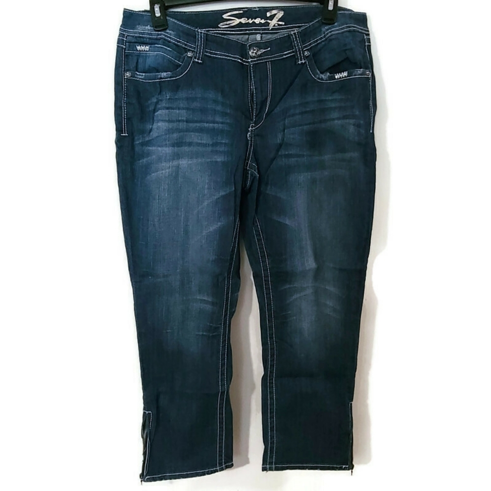 Seven7 zipper side jeans sz 18